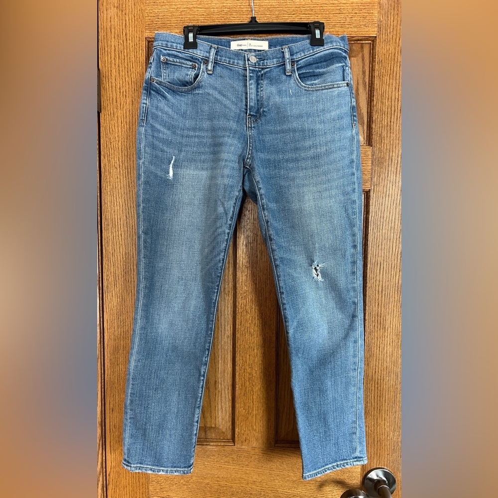 GAP Best Girlfriend Distressed Mid Rise Jeans 29 Regular